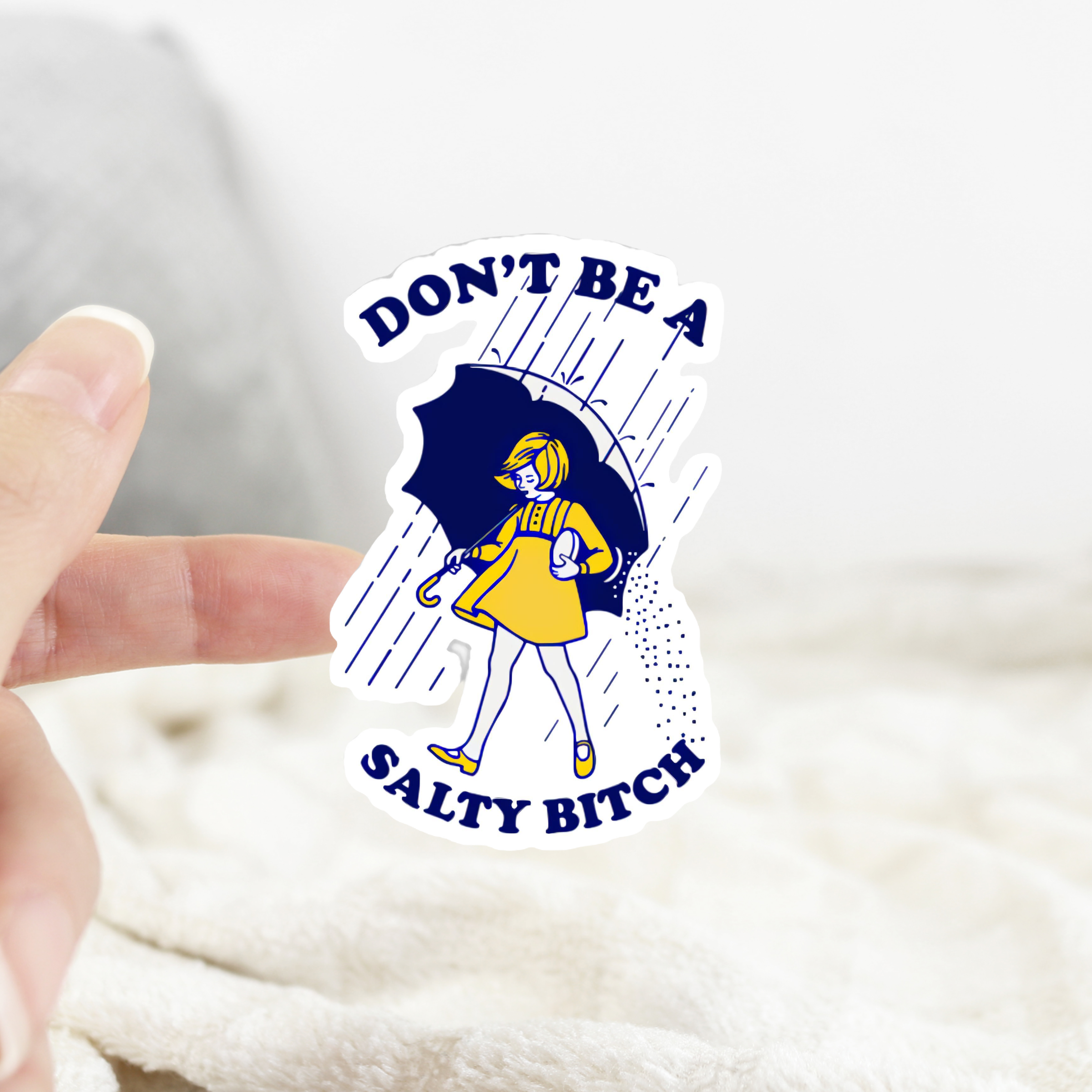 Ace the Pitmatian Co - Wholesale Sticker - Don’t Be Salty Sticker - Available in White or Transparent3