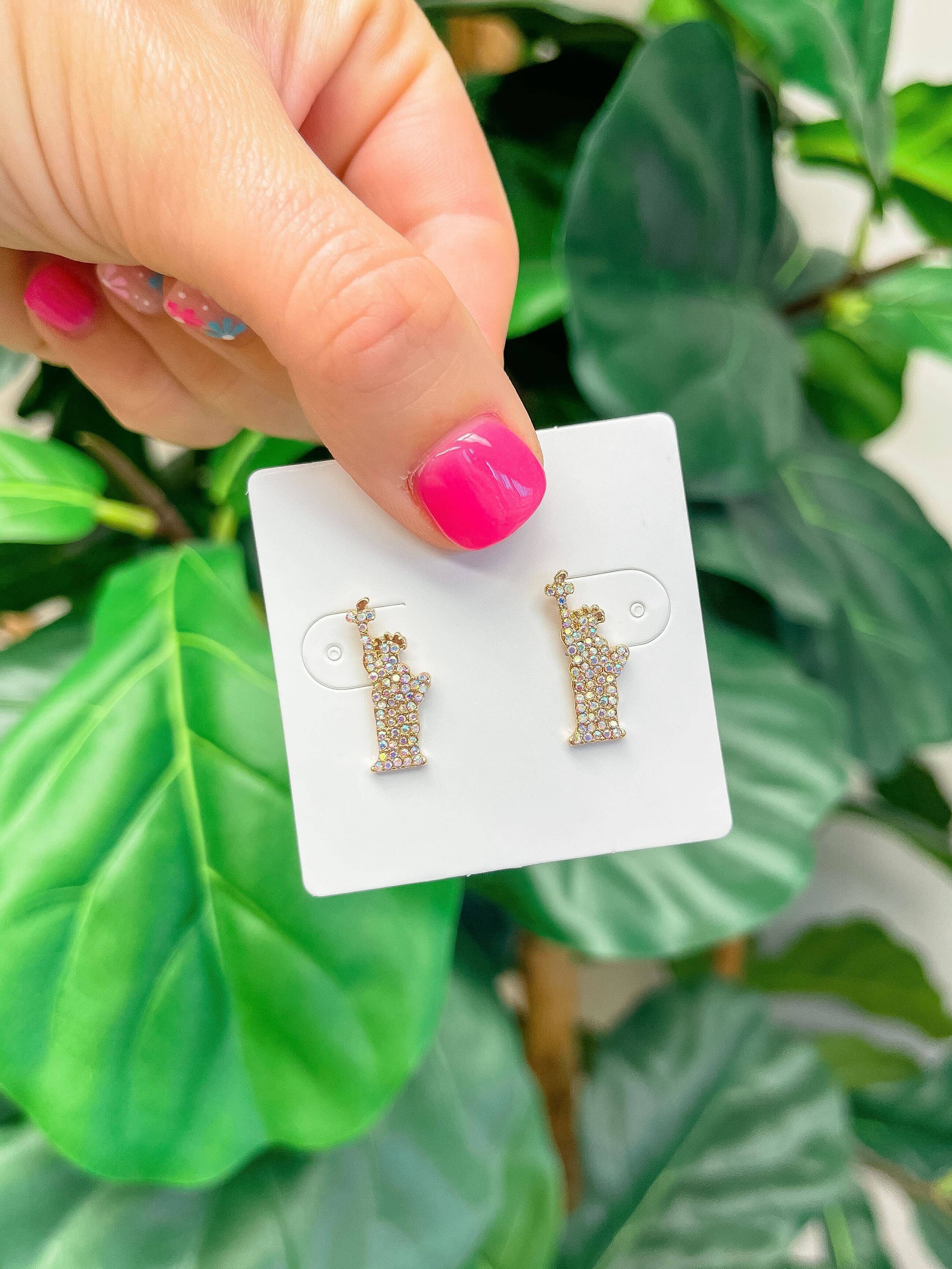 Prep Obsessed Wholesale – wholesale Stud/post earrings – Glitzy Statue of Liberty Stud Earrings0