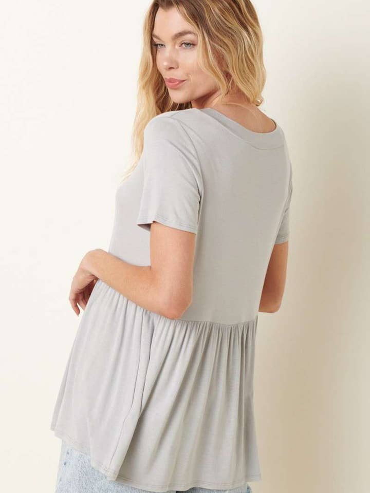 mittoshop - Wholesale Tunic - Women's - BT8128-BAMBOO V-NECK BABYDOLL TOP16