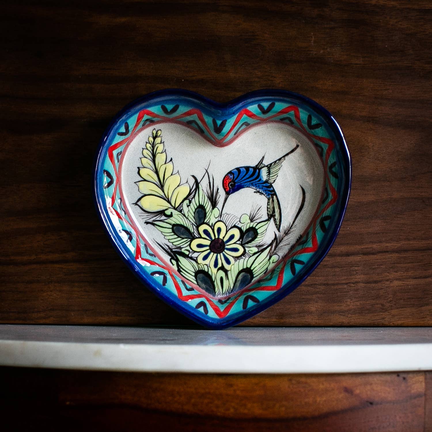 Lucia's Imports – wholesale Decorative plate/dish/bowl – Wild Bird Heart Dish