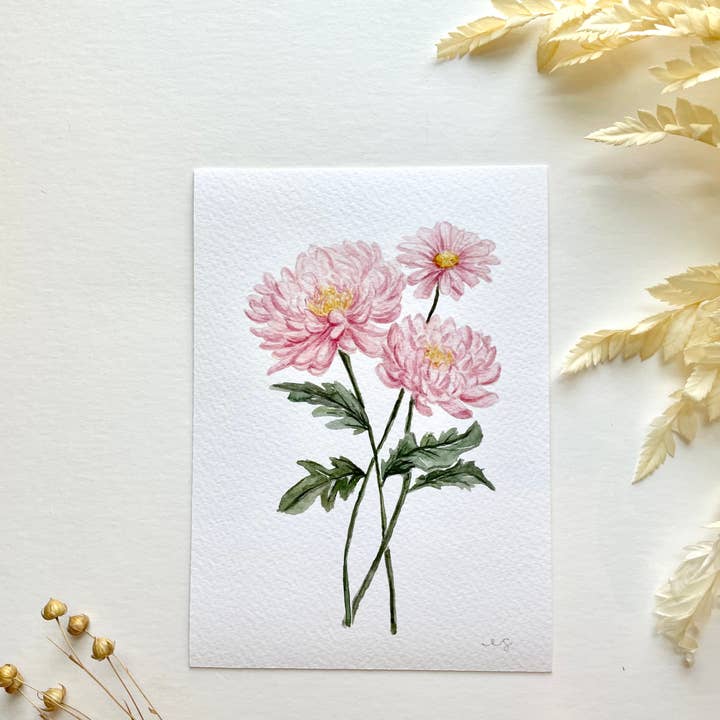 Ellen Schaefer Art – Impressão artística por atacado – Chrysanthemum, Impressão de Belas Artes de Novembro de Nascimento