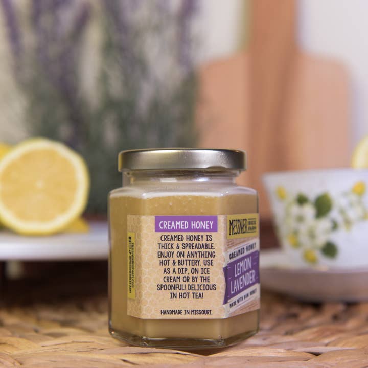 Messner Bee Farm - Wholesale Honey - Lemon Lavender Creamed Honey / 9oz. / Kansas City