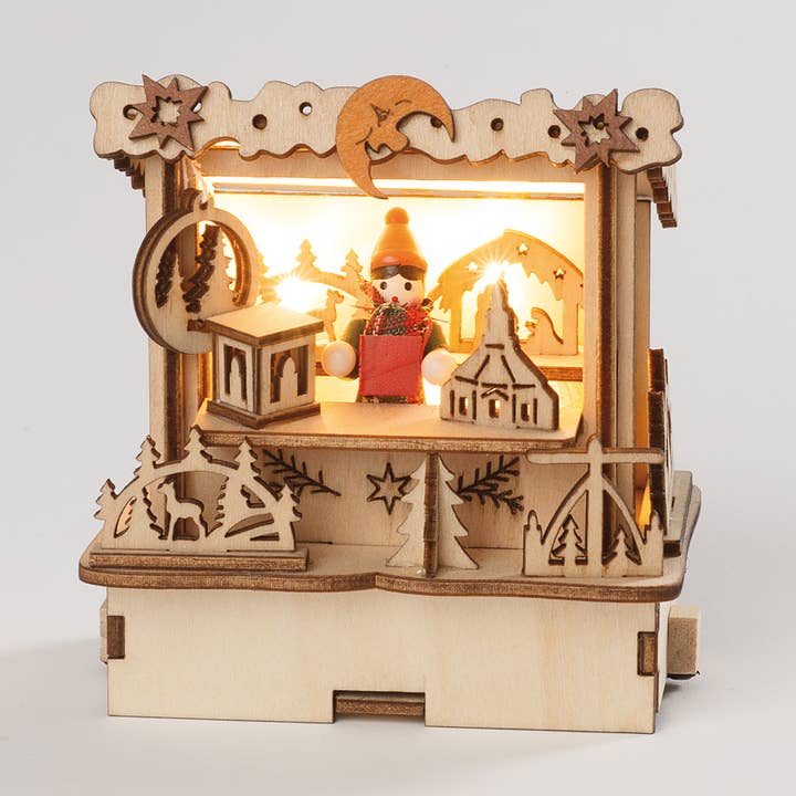 Chalet de marché de Noël à toit plat pour la vente par HGD