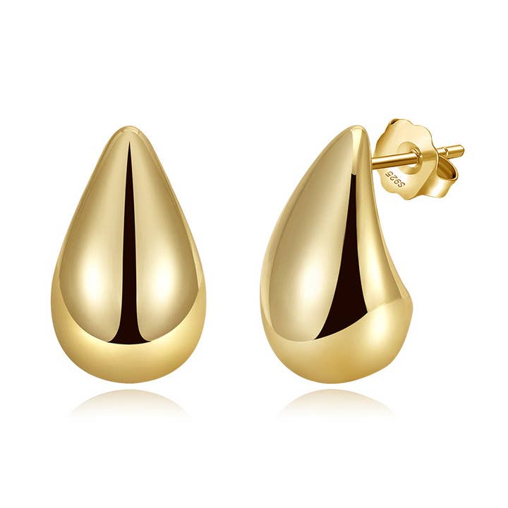 925 Sterling Silver Exaggerated Comma Drop Earrings for wholesale by Gioiellin - S925 Silver Jewelry