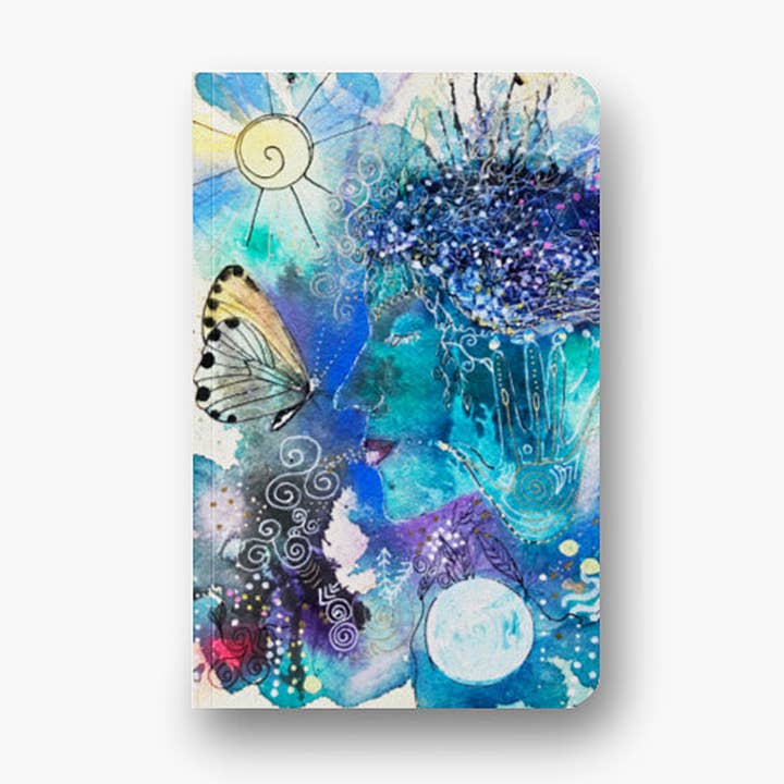 Notebook, Journal, Dreamy Artwork, Mediation, Original Art for wholesale by Manda Marble LLC
