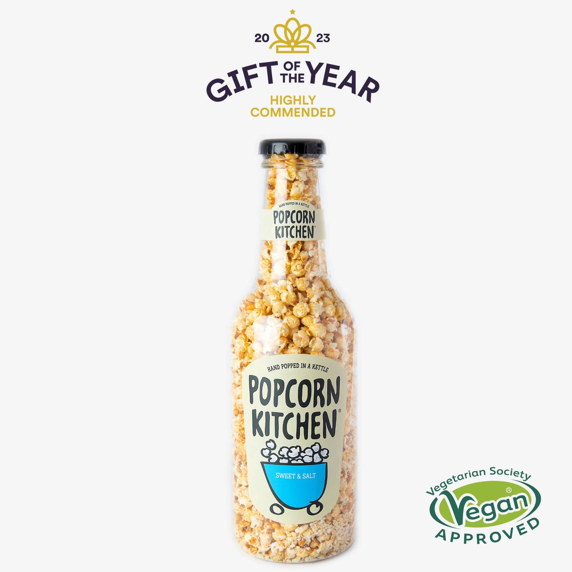 Popcorn Kitchen Ltd – wholesale Popcorn – Giant 'Moneybox' Popcorn Bottle, Sweet & Salt 550g1
