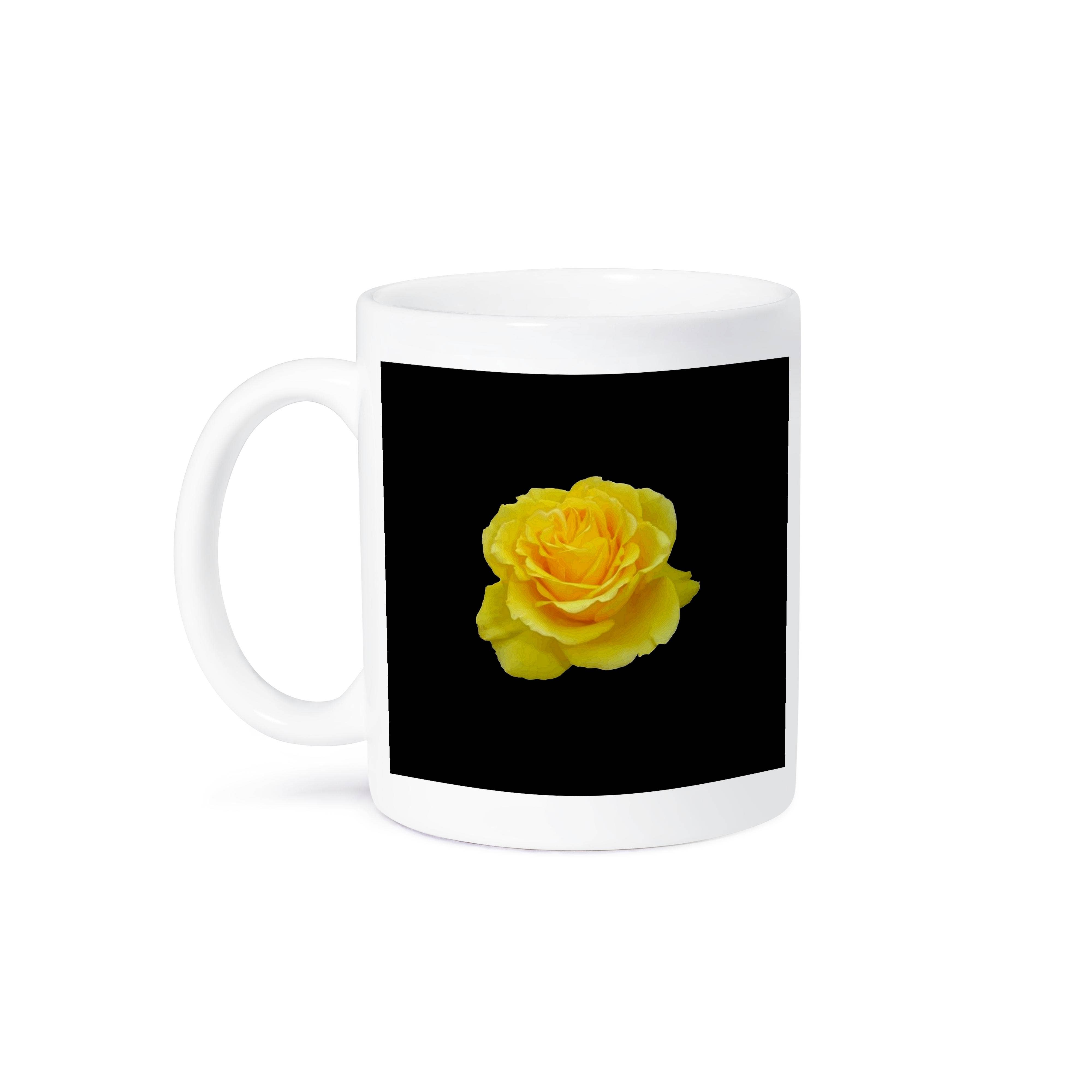 3dRose - Wholesale Coffee Mug - 3dRose, Beautiful Yellow Rose Isolated Vector Art, Mug8