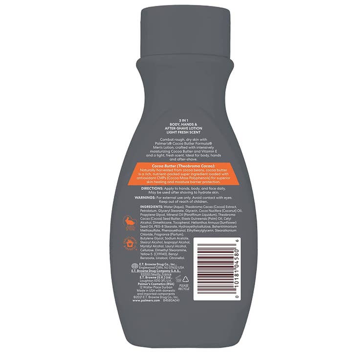 KT Supply – wholesale Body cream/lotion – Men's – Palmer's Cocoa Butter Men Body and Face Lotion 3 in 1,8.5oz