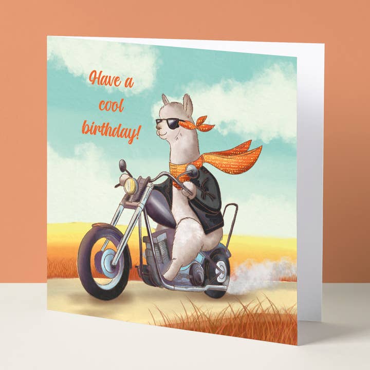 Carte de vœux | Passe un anniversaire cool (lama) pour la vente par Studio Poppybird