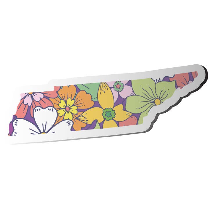 Tennessee Colorful Floral Pattern Sticker MULTIPLE STYLES for wholesale by CJ's Sticker Shop