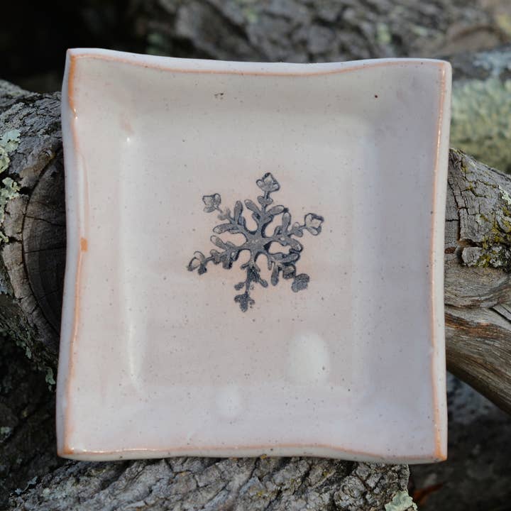 Mud & Maker - Wholesale Decorative Plate/Dish/Bowl - Holiday Square Dish / Cookie Plate / Hostess Gift0