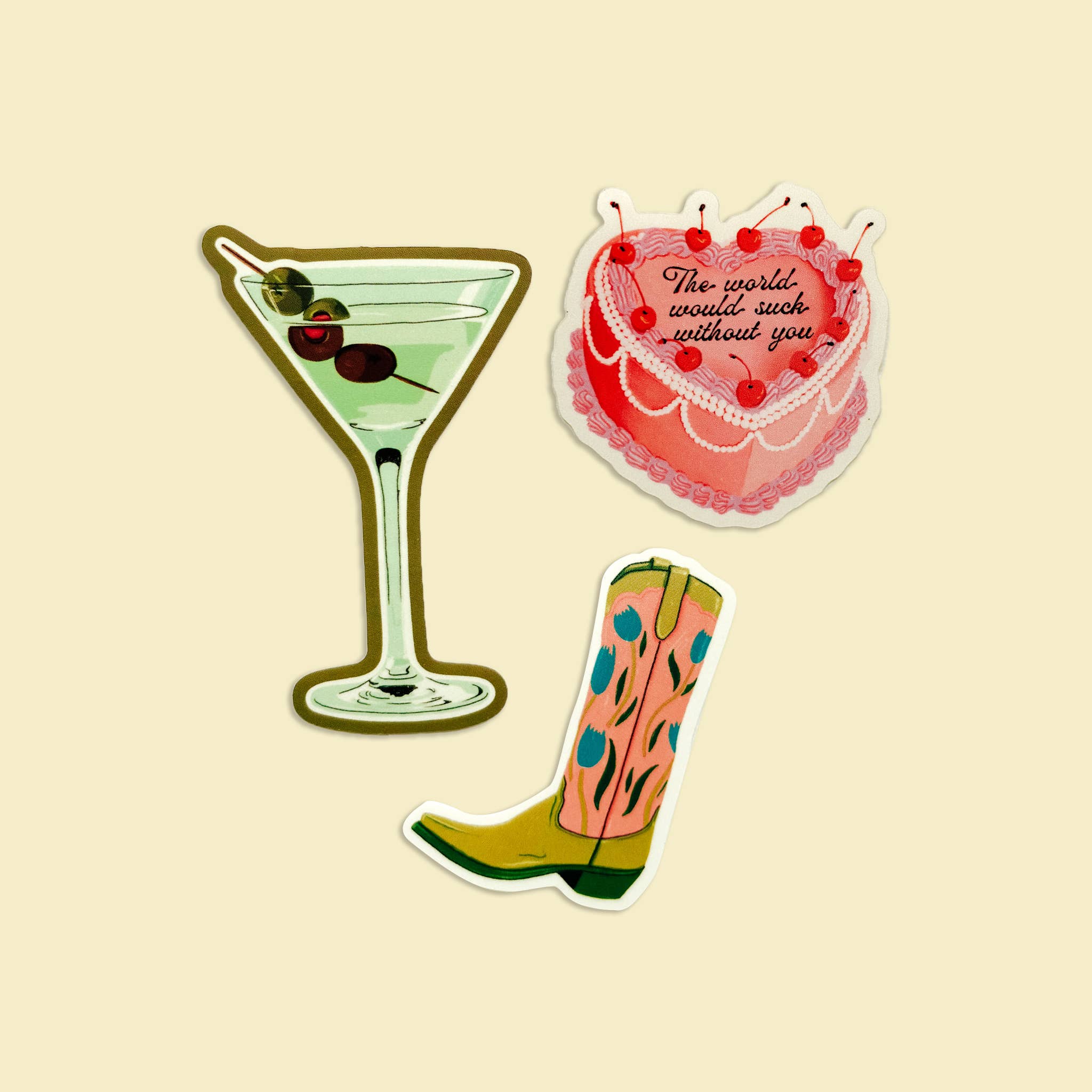 Artbaby & Co. - Wholesale Sticker - The World Would Suck Without You Vintage Cake Sticker1