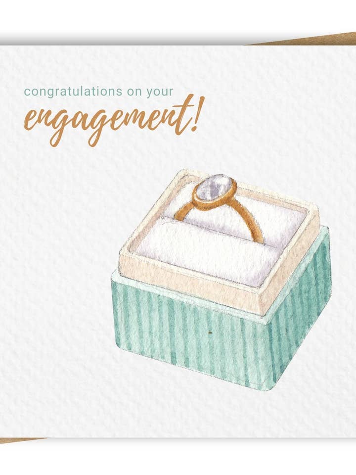 Glückwunschkarte zur Verlobung, inklusive Umschlag aus Kraftpapier für den Großhandel von Paper Kuts