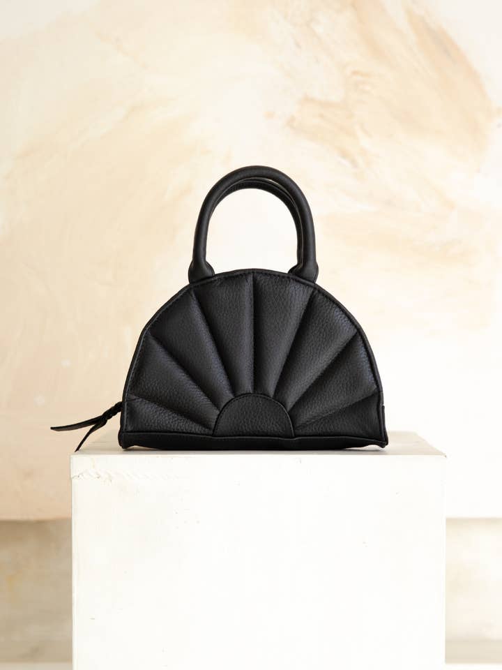 Soleil Mini Tote // Textured Noir for wholesale by Hobo and Hatch