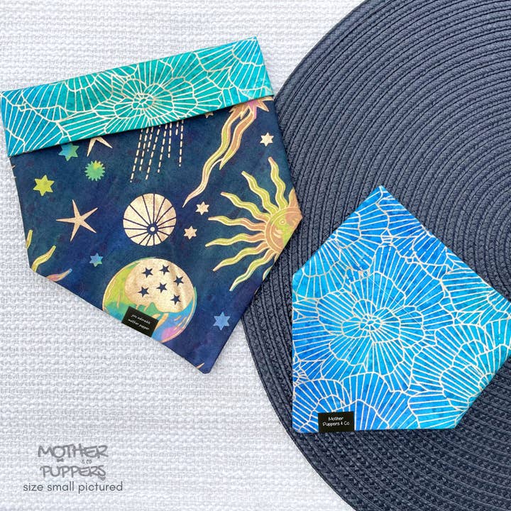 Golden Moonlight Bandana for wholesale by Mother Puppers Co.
