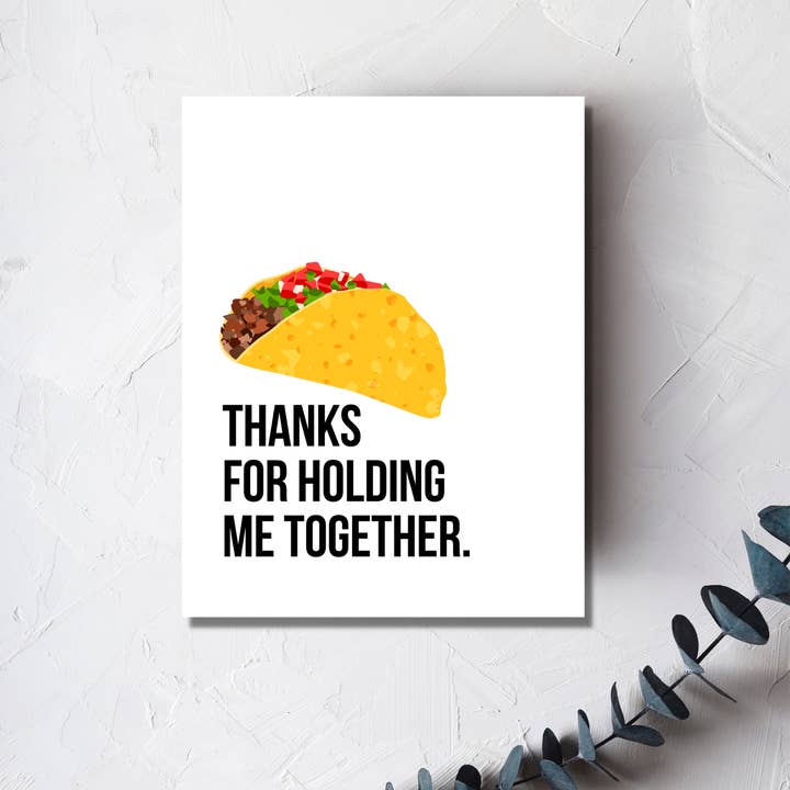 Biglietto di auguri grazie per avermi tenuto insieme per la vendita all'ingrosso da parte di Urban Belle Designs
