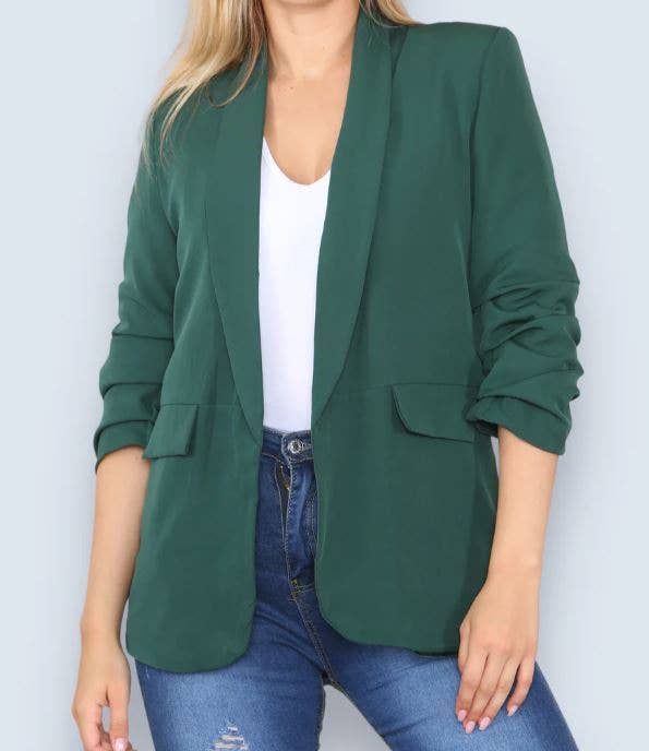 Kurt Muller - Wholesale Blazer - Dames - Oversized blazer met gerimpelde mouwen24