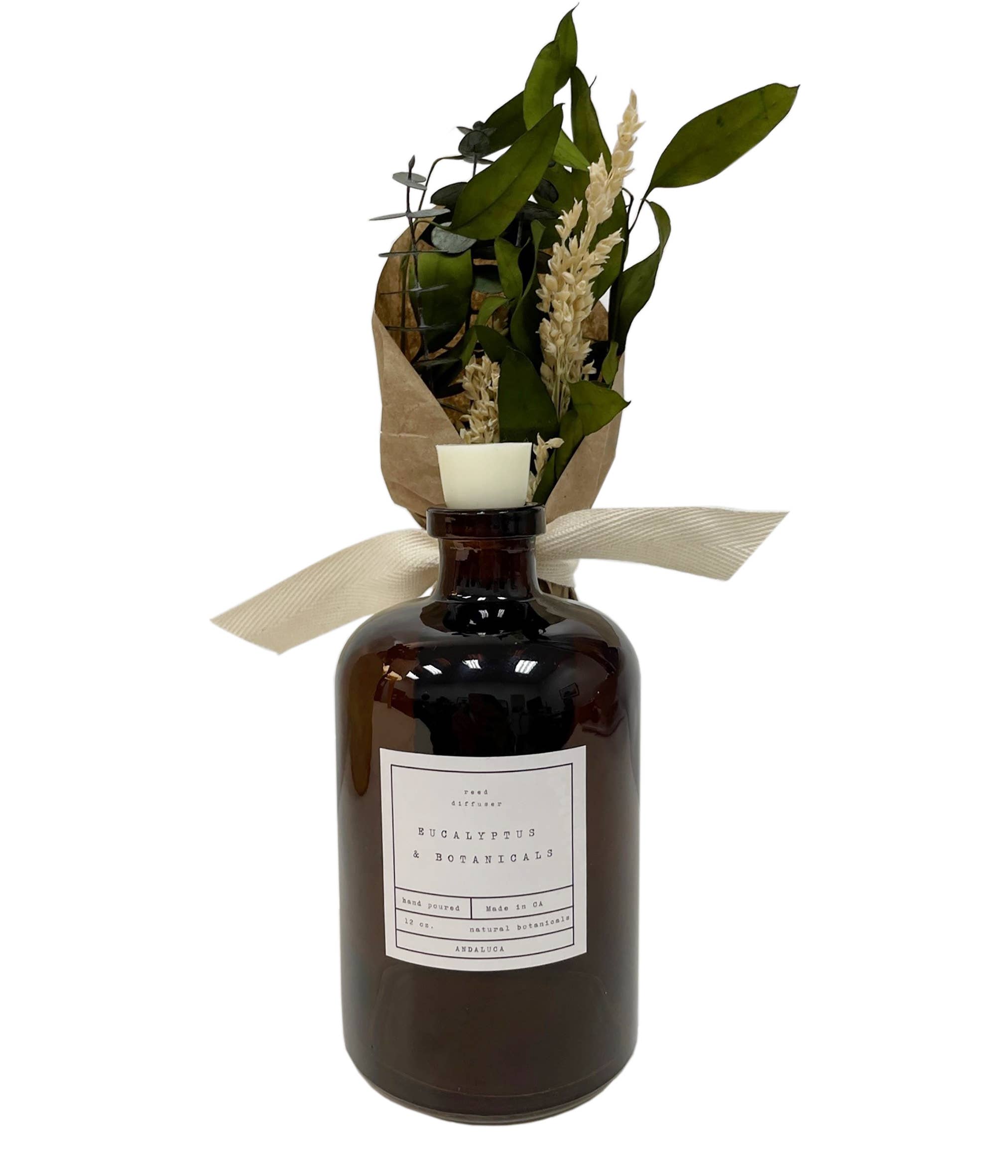 Andaluca - Vente Diffuseur à tiges - Diffuseur Eucalyptus & Botanicals : parfum de bouleau et de bergamote1