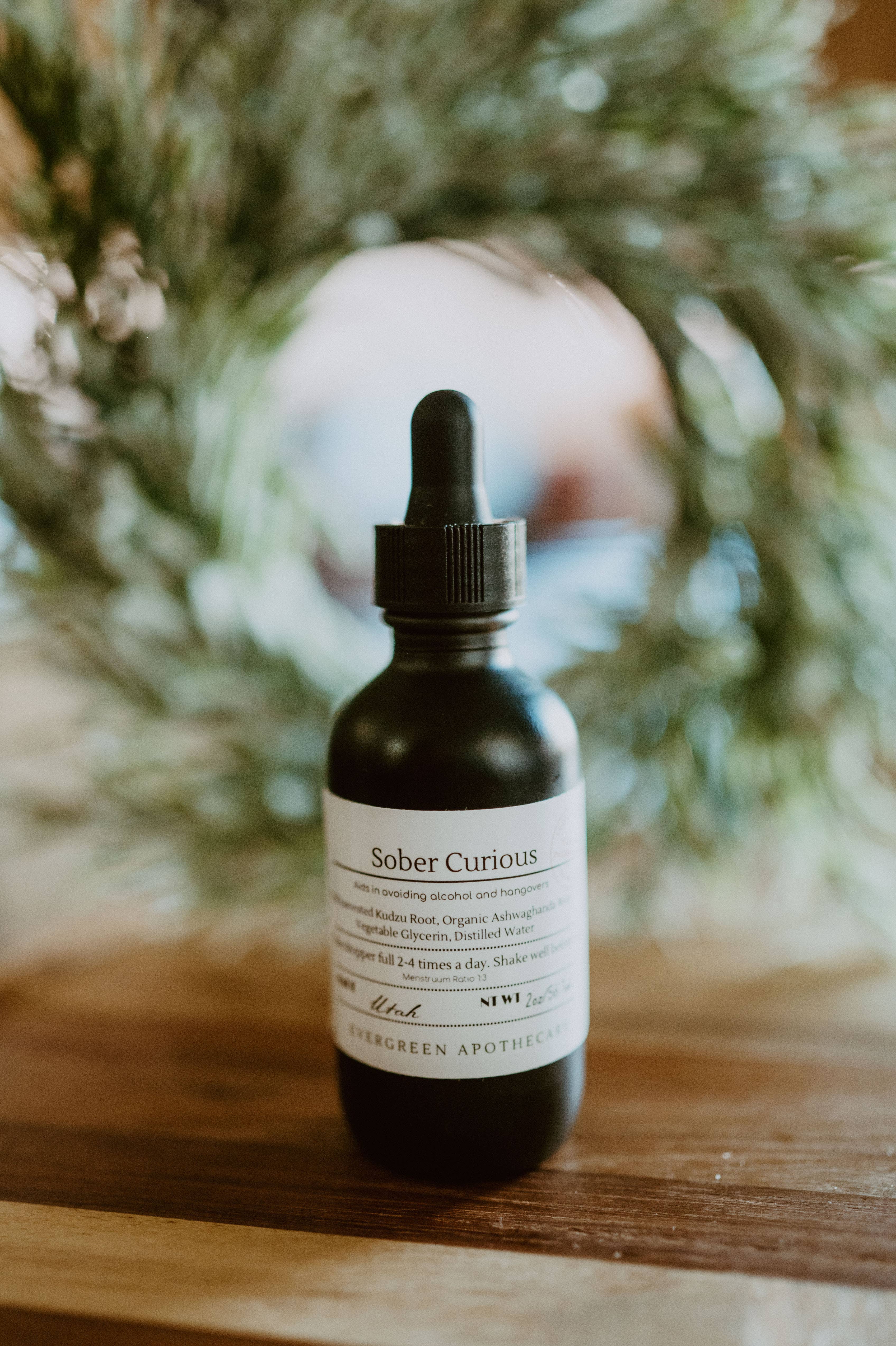 Evergreen Apothecary - Wholesale Tincture - Sober Curious Tincture, Alcohol Free, 2oz 1