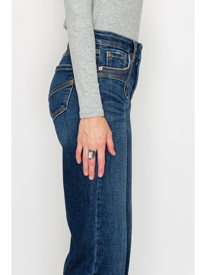 ARTEMIS VINTAGE - Wholesale Jeans - Women's - High Rise Straight Jeans - Western Detail Design7
