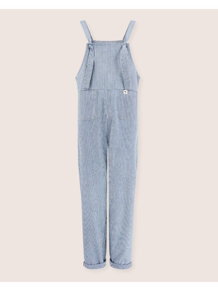 Lila Blue Pinstripe Print Dungarees for wholesale on Faire