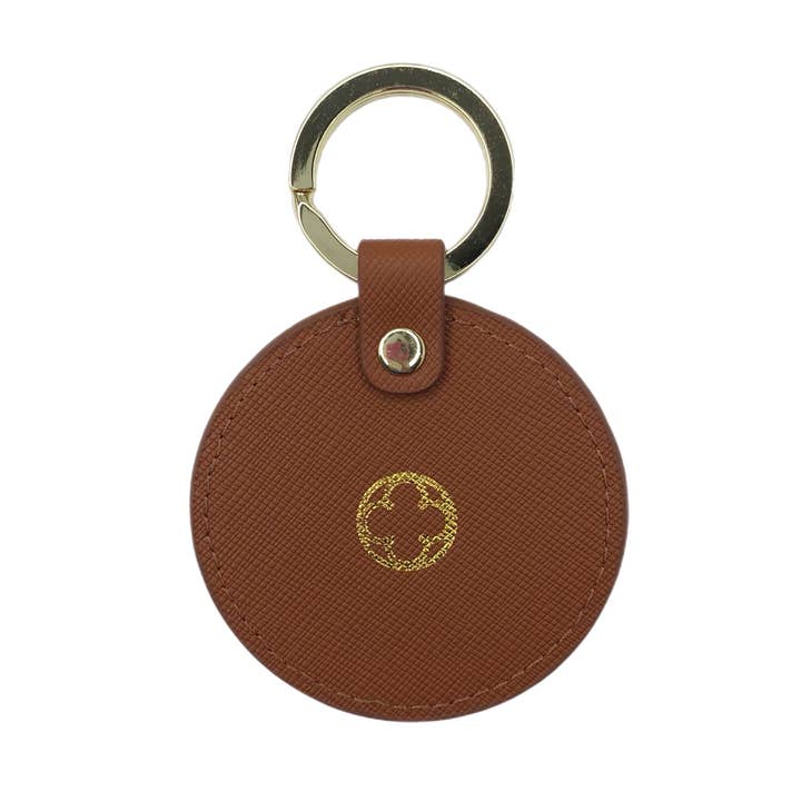 Camel Leather Key Chain for wholesale by Oriana Lamarca Designs