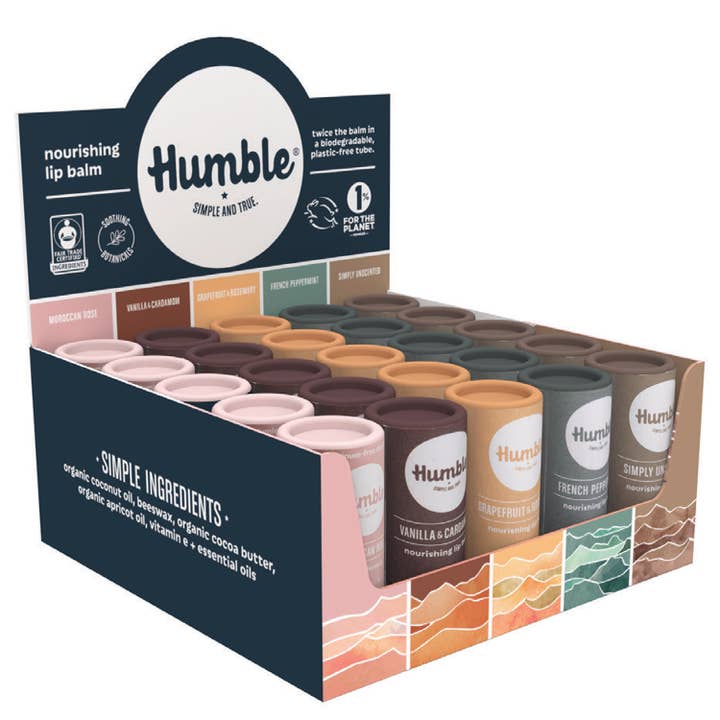 Humble Brands, Inc. - Wholesale Lip Balm Set - Variety Plastic-Free Lip Balm (25-pack)