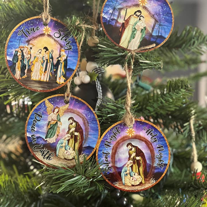 Nativity Ornament Set for wholesale by Thompsons Handmade Country LLC