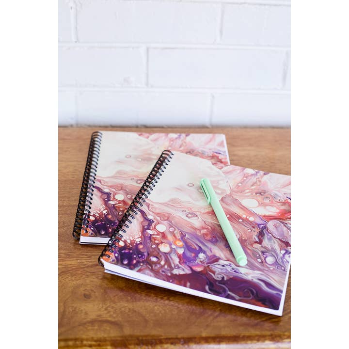 AbstractbyRabrams - Wholesale Notebook - Orange, Purple, Pink Softcover Blank Sketchbook - 7x9