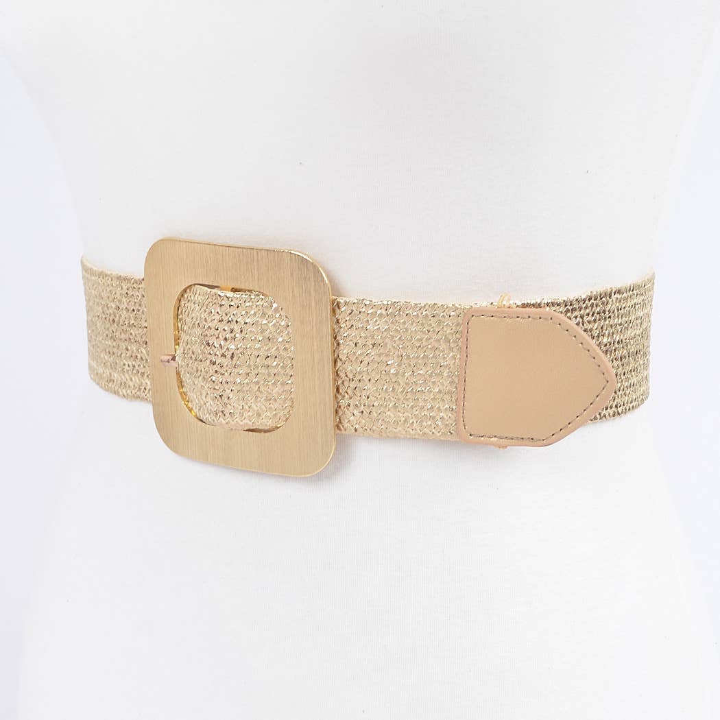 3AM BY H&D ACCESSORIES - Wholesale Belt - Women's - Faux Straw Elastic Belt7