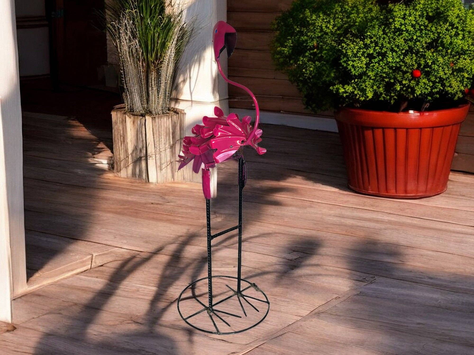 Blue Goat Garden Decor - Wholesale Versiering/decoratie voor buiten - Roze flamingo tuinsculptuur3