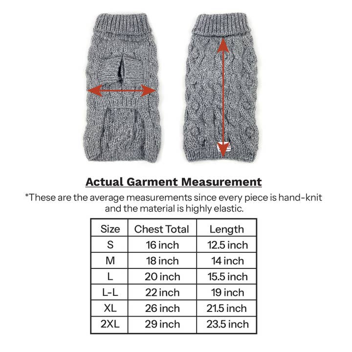 Milltown Brand - Wholesale Pet Sweater - Dog - Cable Knit Dog Sweater with Pom Pom - Grey2