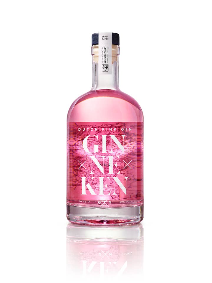 Ginneken Pink Gin (39%) per la vendita all'ingrosso da parte di Breda Beverage Company