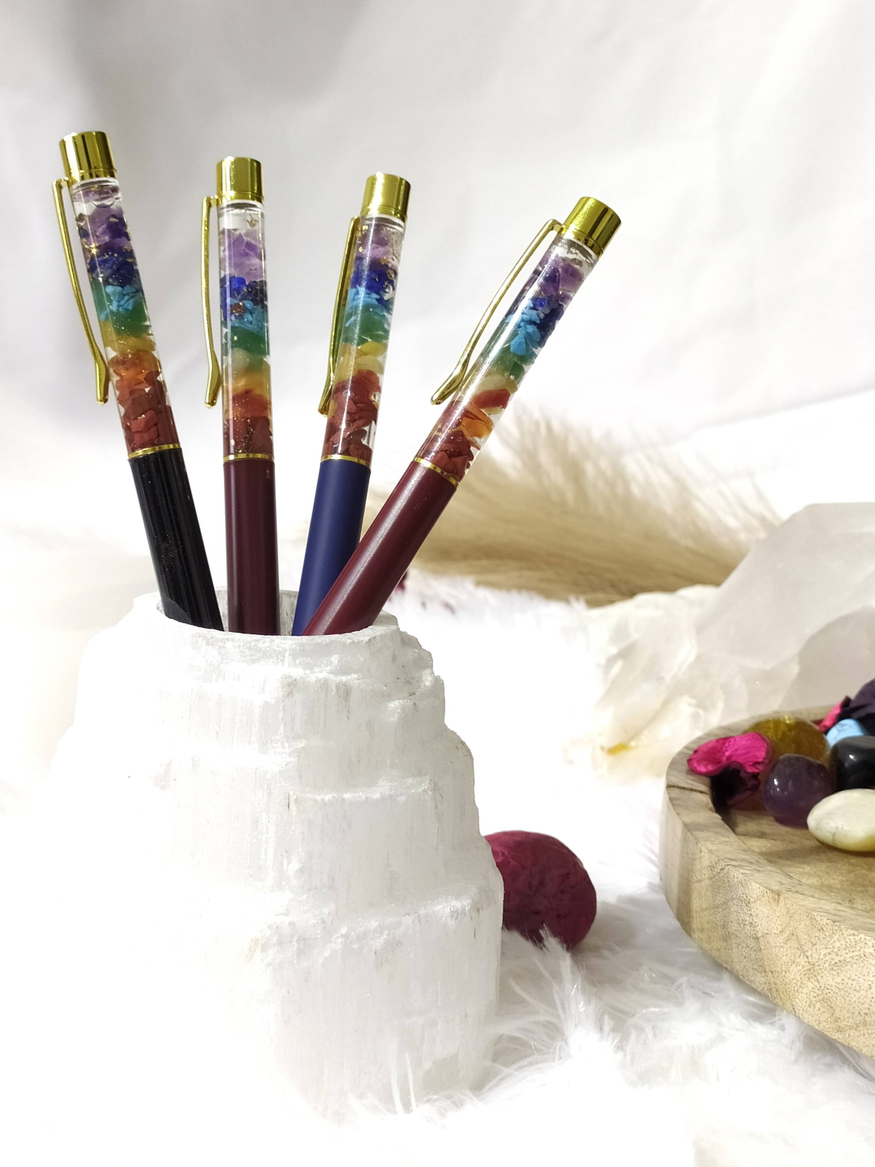 Soothing Crystals - Vente Stylos - Stylo Cristal 7 Chakras | Stylo de Manifestation et de Guérison1