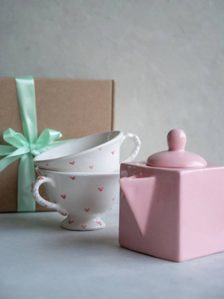 Ensemble à thé Amour pour la vente par CerAmor Cerâmica