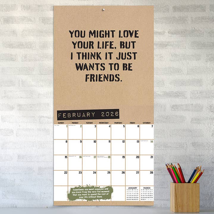 TF Publishing - Paper Goods - Wholesale Calendar - 2026 Anti-Affirmations Wall Calendar3