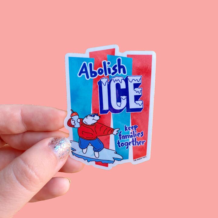 The Peach Fuzz - Wholesale Sticker - Abolish Ice Sticker