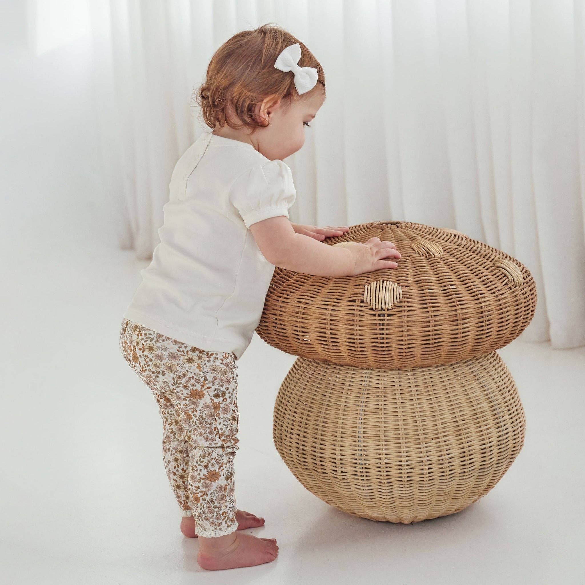 Natural Bailey Floral Leggings for wholesale on Faire2