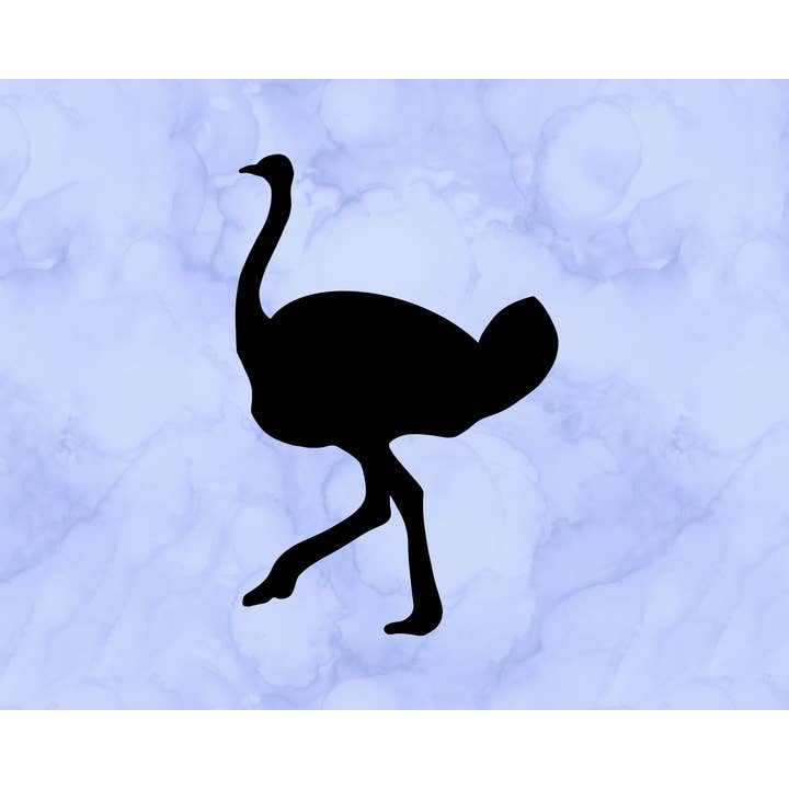 Autocollant Silhouette d'autruche (2") pour la vente par Sticking with You