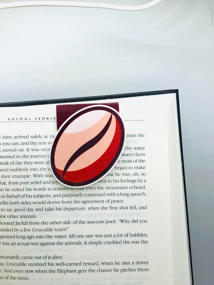 Coffee Bean Magnetic Bookmark for wholesale by Sweet Heat Studios