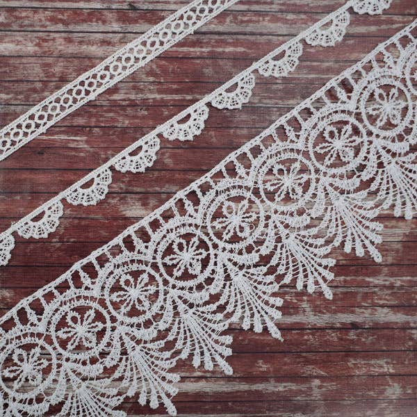 CrafTreat - Wholesale Craft supplies - CrafTreat Lace Trims 1 2 Yards 3 Designs