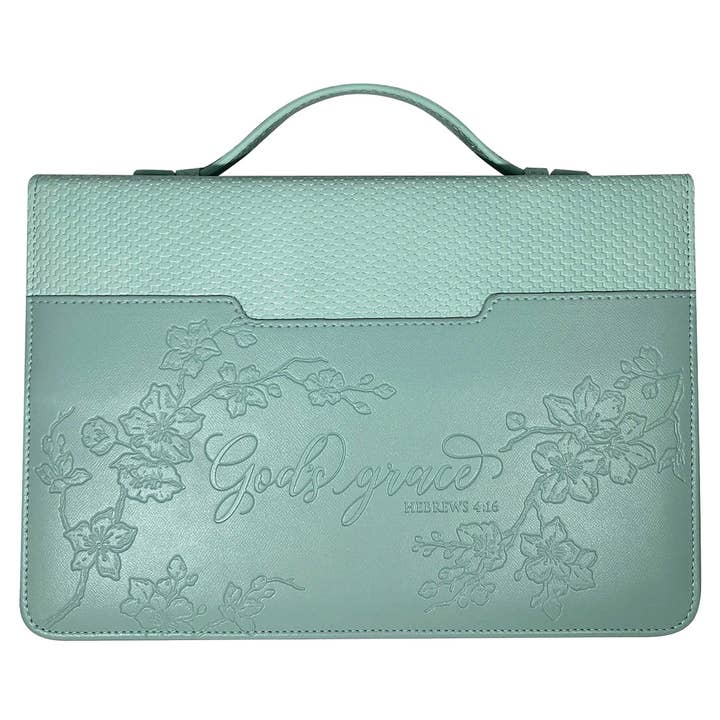 White Dove Bible Case Weave Gods Grace Mint Large for wholesale by Magnolia