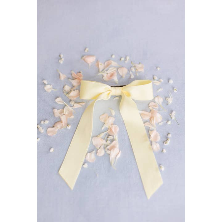 Grace & Grandeur - Wholesale Hair Bow - Women's - Medium Matte Satin Hair Bow Barrette | Florence Bow29