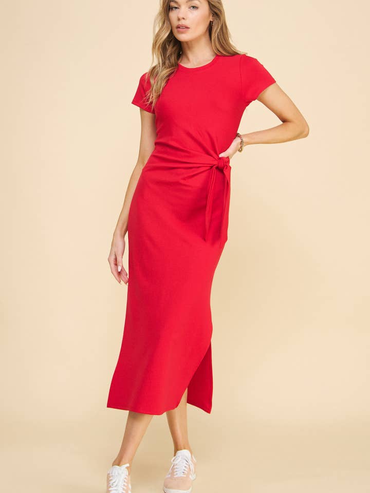 ISD1295 Anastasia Kjole Rød for engroshandel hos If She Loves