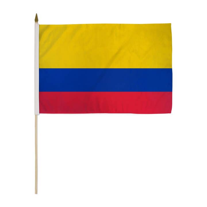Flags Importer - Wholesale Flag - Colombia 12x18in Stick Flag