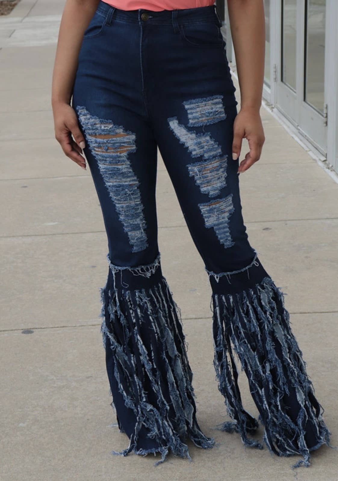 JBLA FASHION - Wholesale Jeans - Women's - DISTREESED BELL BOTTOM JEANS