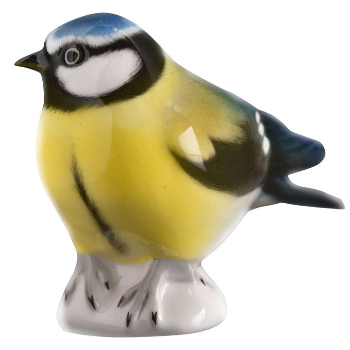 Figura de pájaro de porcelana azul ruso, 7,6 x 8,9 cm para venta al por mayor de Golden Cockerel