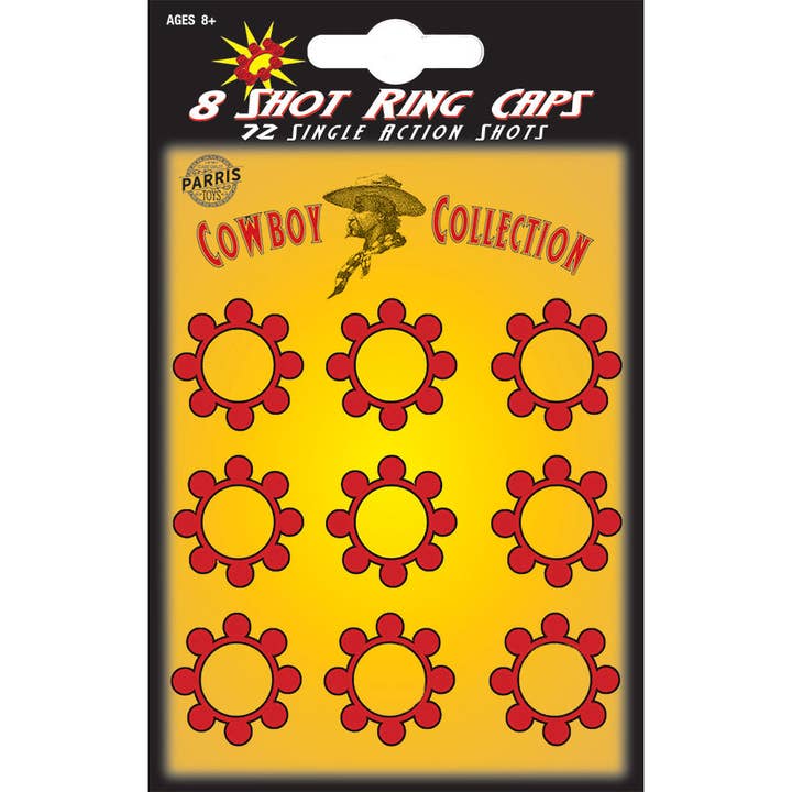 Parris Toys – wholesale Klassisk leksak - Barn – #913 -72 8-shot Action Ring Caps