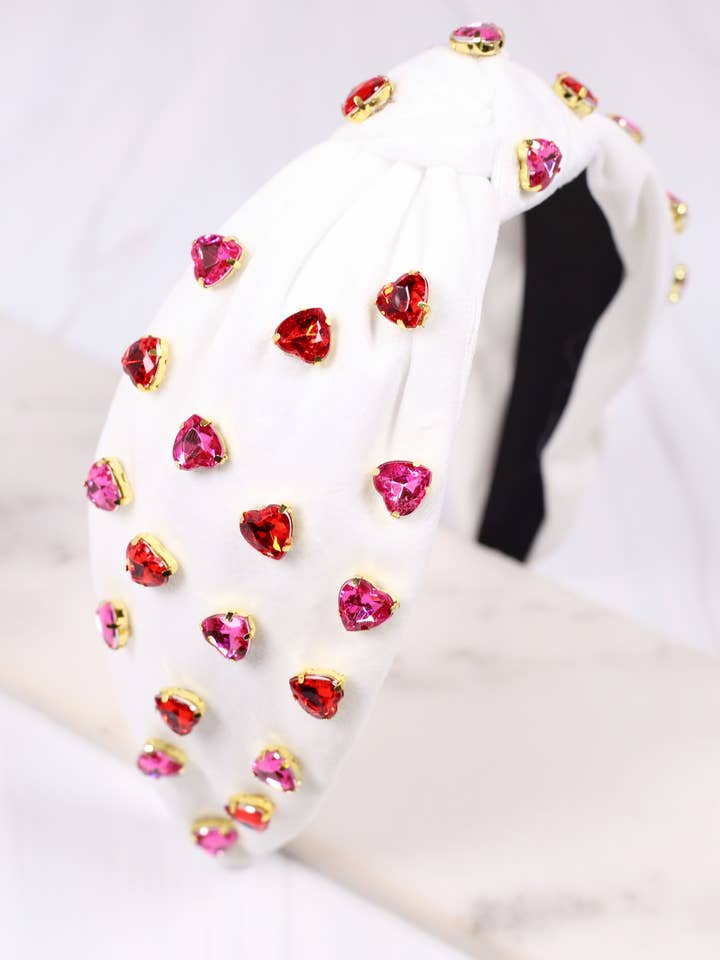 Lover Jeweled Headband WHITE for wholesale by Caroline Hill