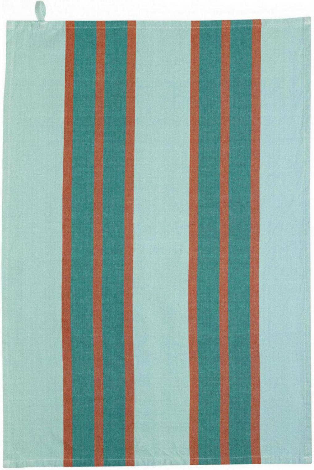 Maison Vivaraise & La Cerise sur le Gâteau - Wholesale Tea Towel - Recycled Tea Towel Lave Yuna Water Green 50 X 700